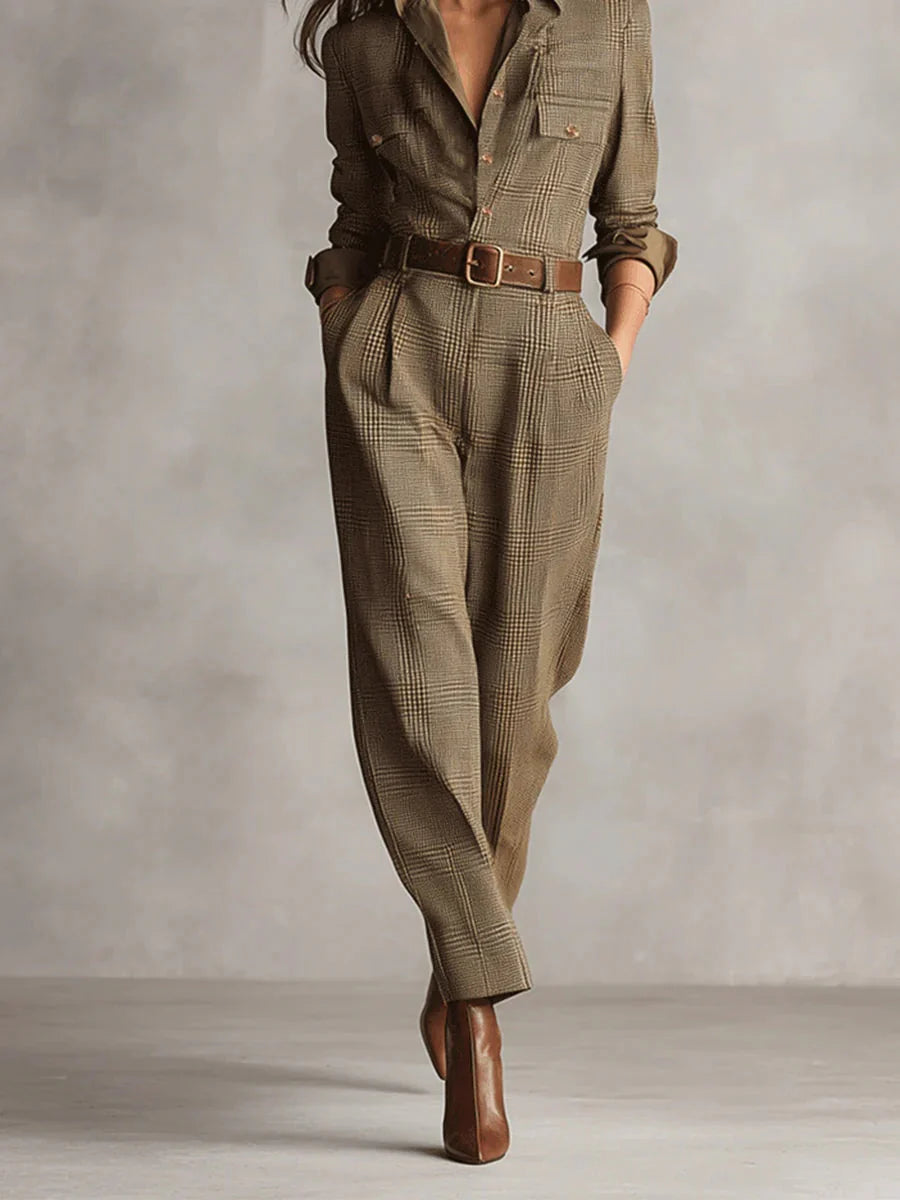Chic Plaid Jumpsuit for Effortless Elegance