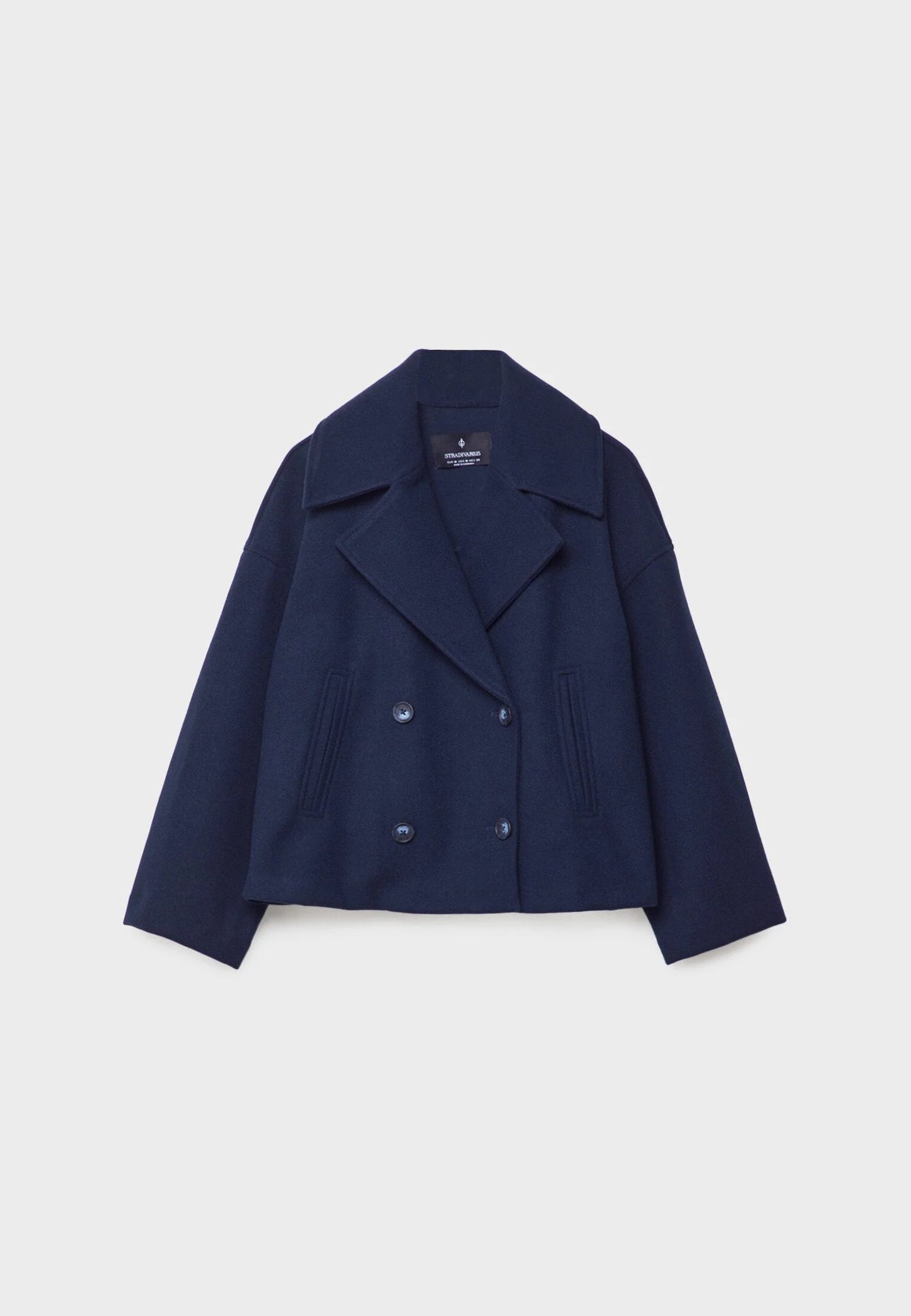 Women'S Short Coat – Double Breasted Elegant Chic Transition Jacket