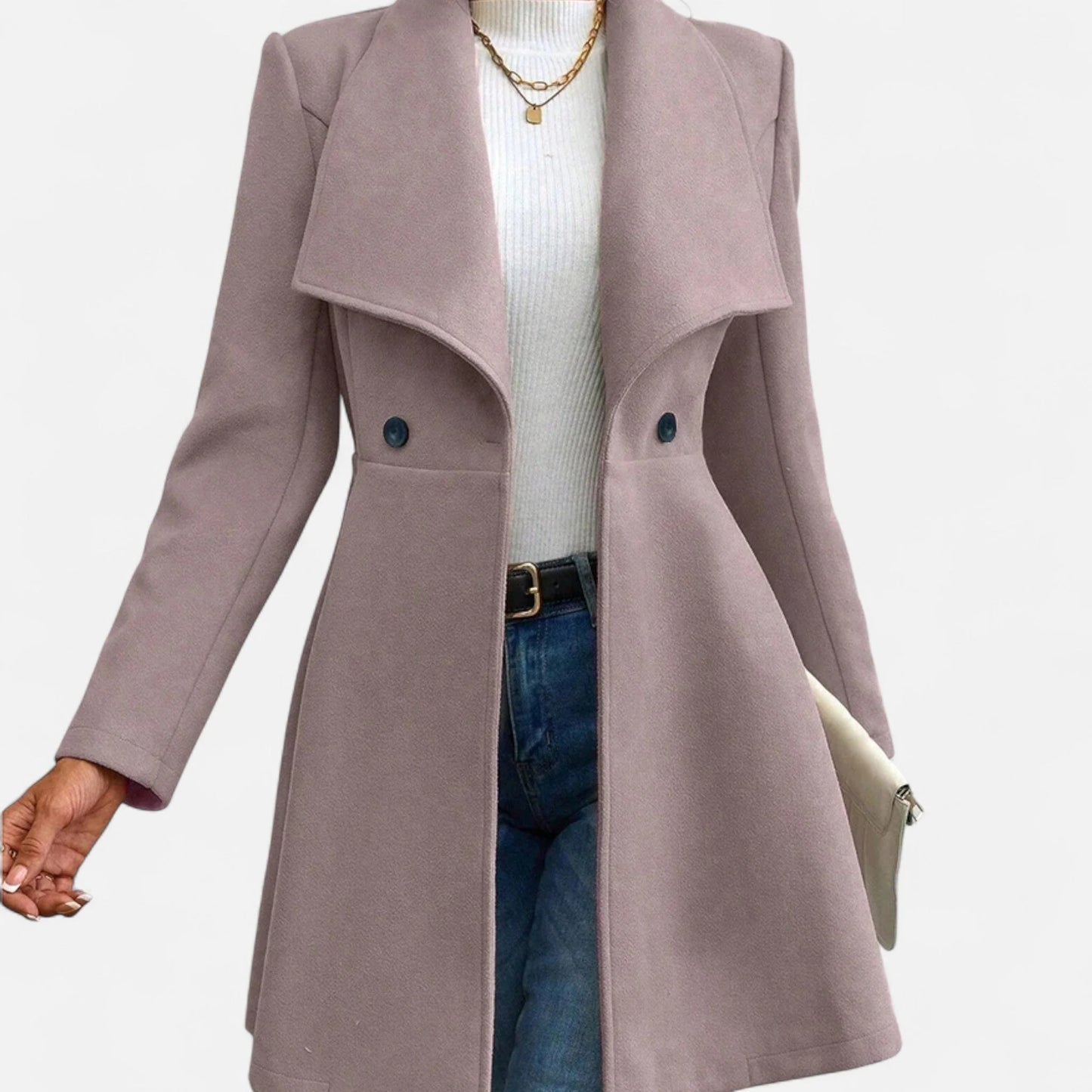  Women’S Lapel Wool Winter Coat