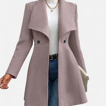  Women’S Lapel Wool Winter Coat