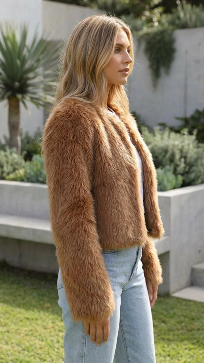 Women'S Faux Fur Short Jacket
