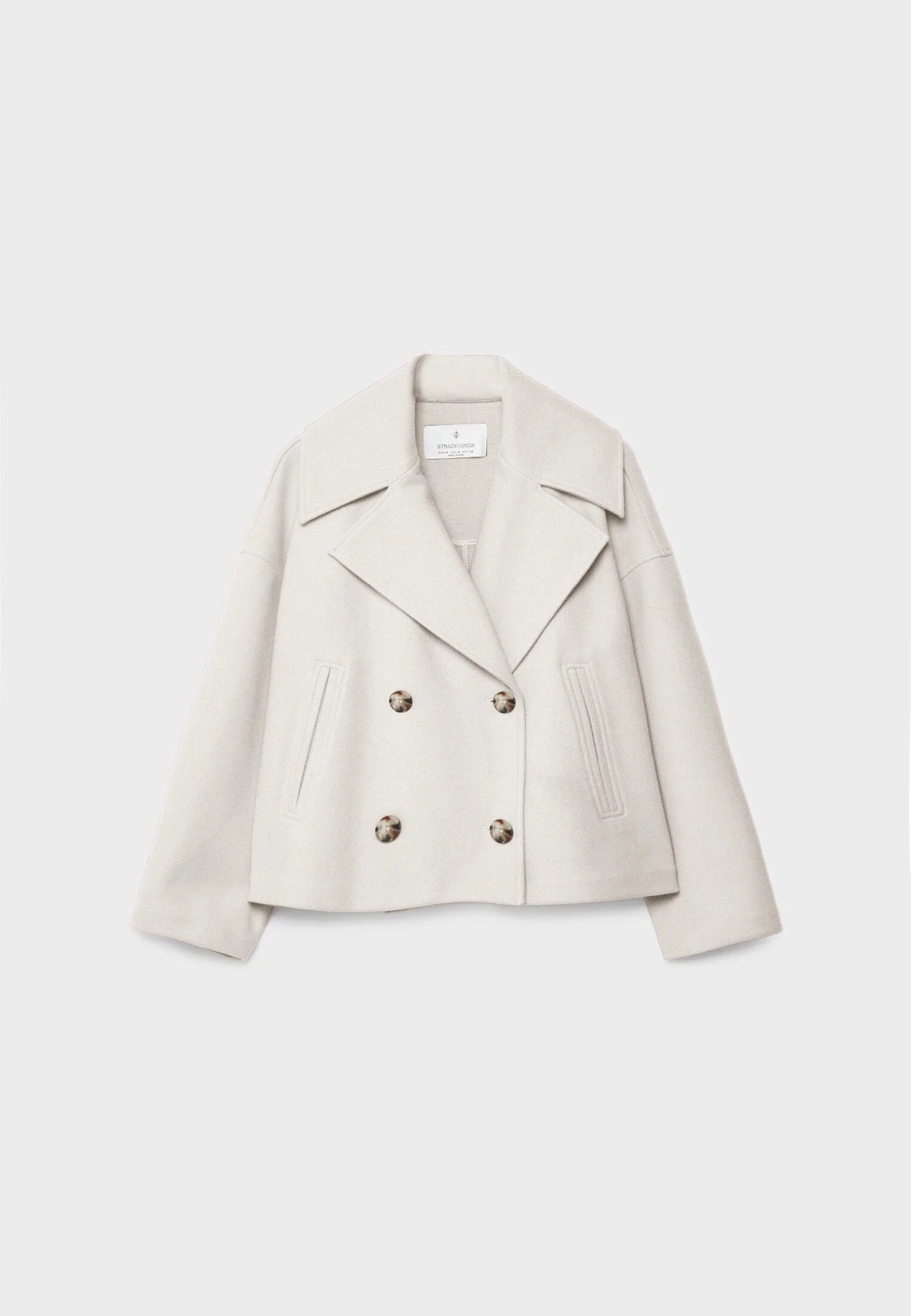 Women'S Short Coat – Double Breasted Elegant Chic Transition Jacket