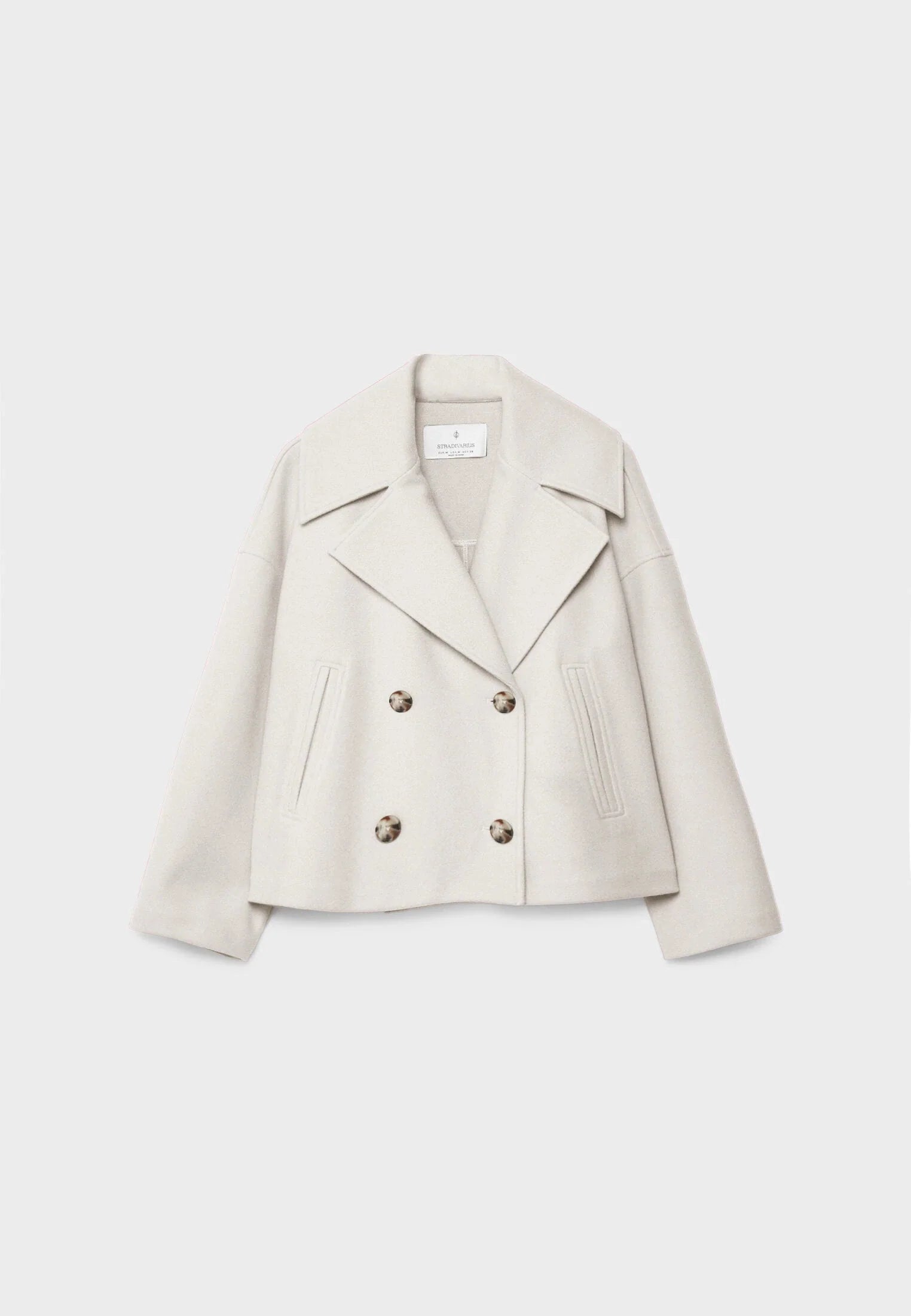 Women'S Short Coat – Double Breasted Elegant Chic Transition Jacket