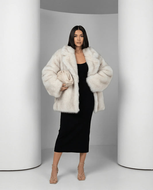  Oversized Faux-Fur Coat