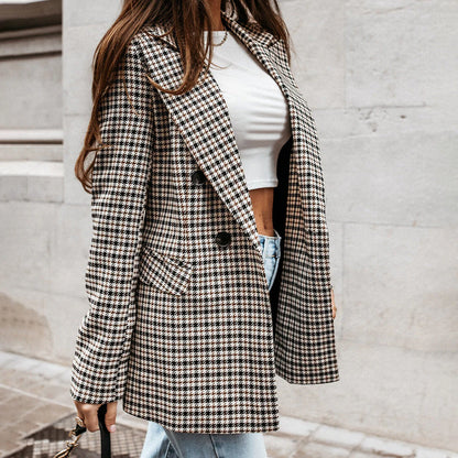 Virginia - Blazer Moucheté À Double Boutonnage