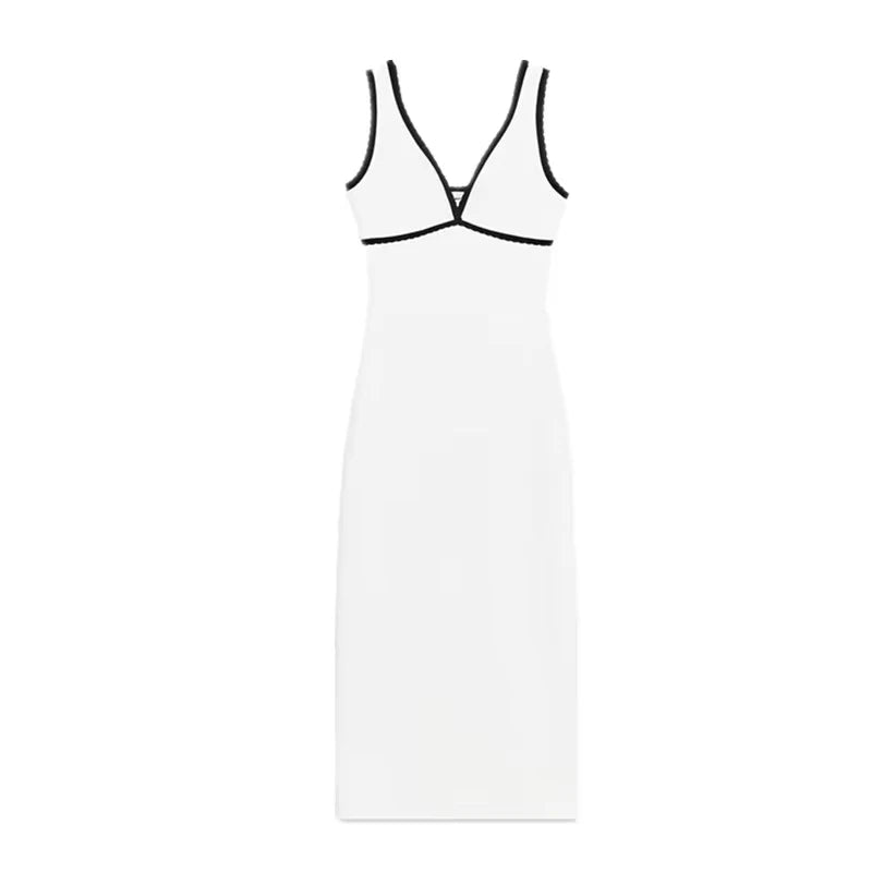  Knitted Slip Dresses for Women Black Backless Women'S Summer Dress Holiday Beach Midi Dress Woman Sexy Party Dresses