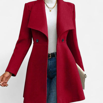  Women’S Lapel Wool Winter Coat