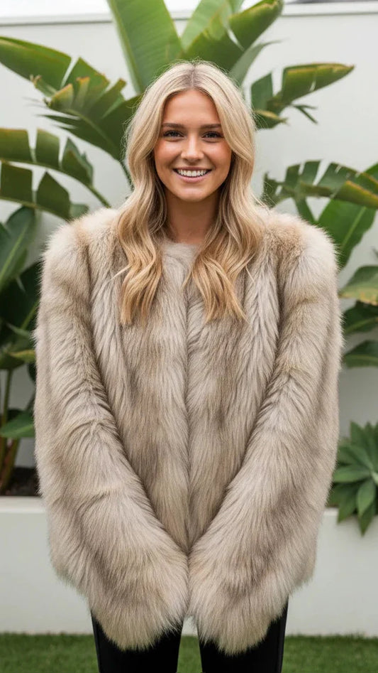 Women'S Oversized Faux Fur Coat