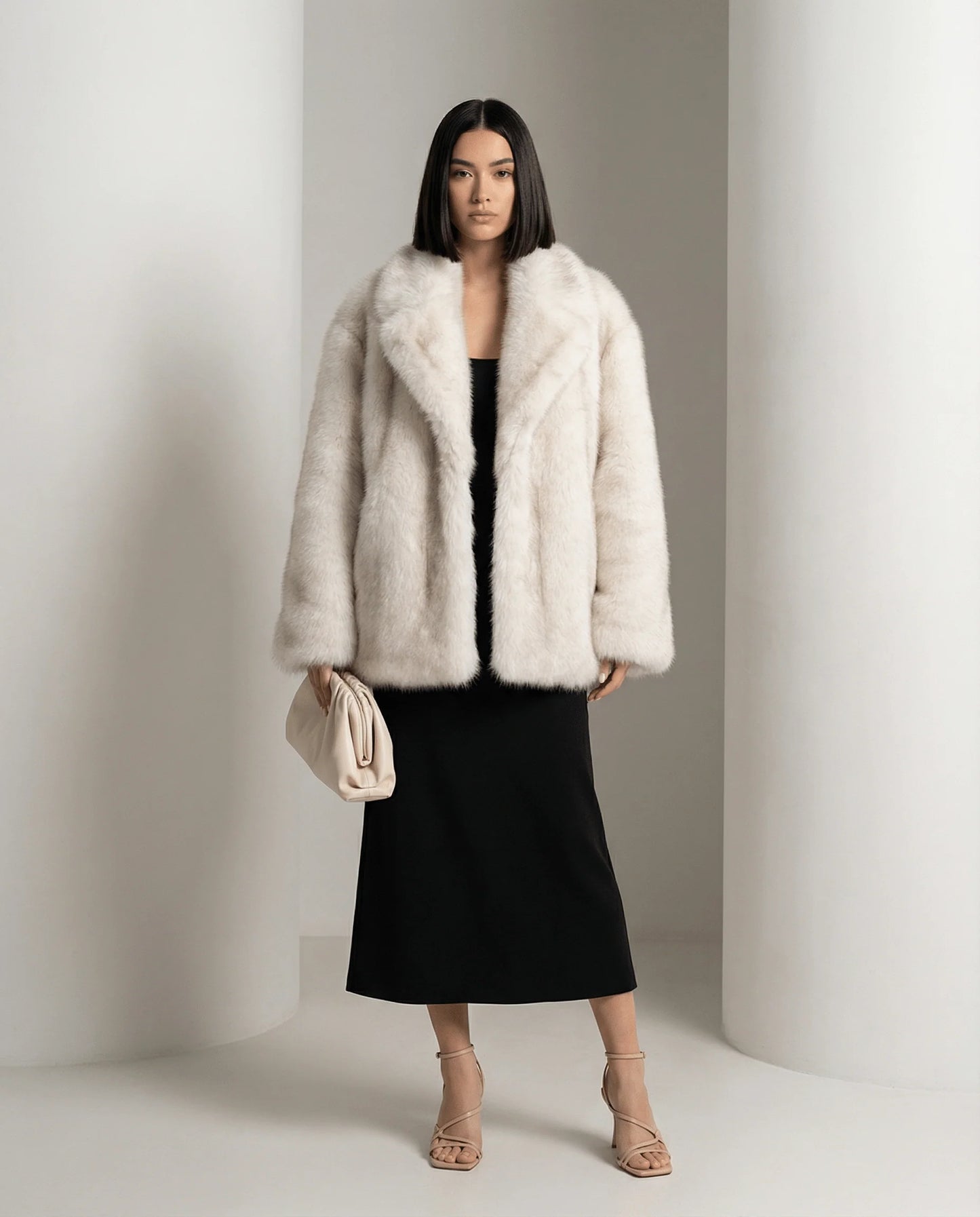  Oversized Faux-Fur Coat