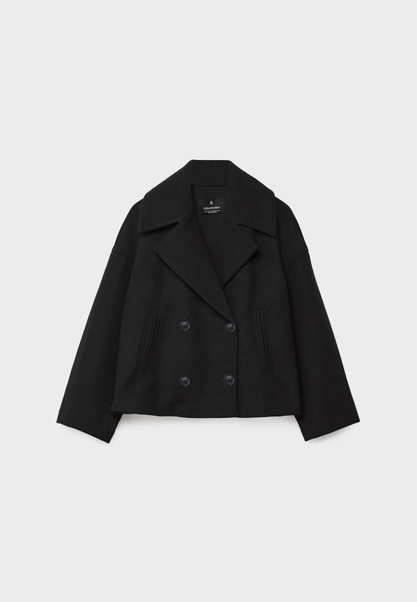 Women'S Short Coat – Double Breasted Elegant Chic Transition Jacket