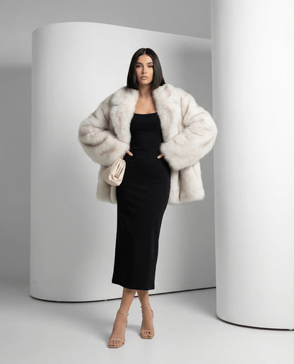  Oversized Faux-Fur Coat