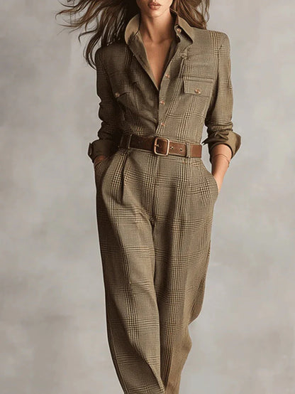 Chic Plaid Jumpsuit for Effortless Elegance