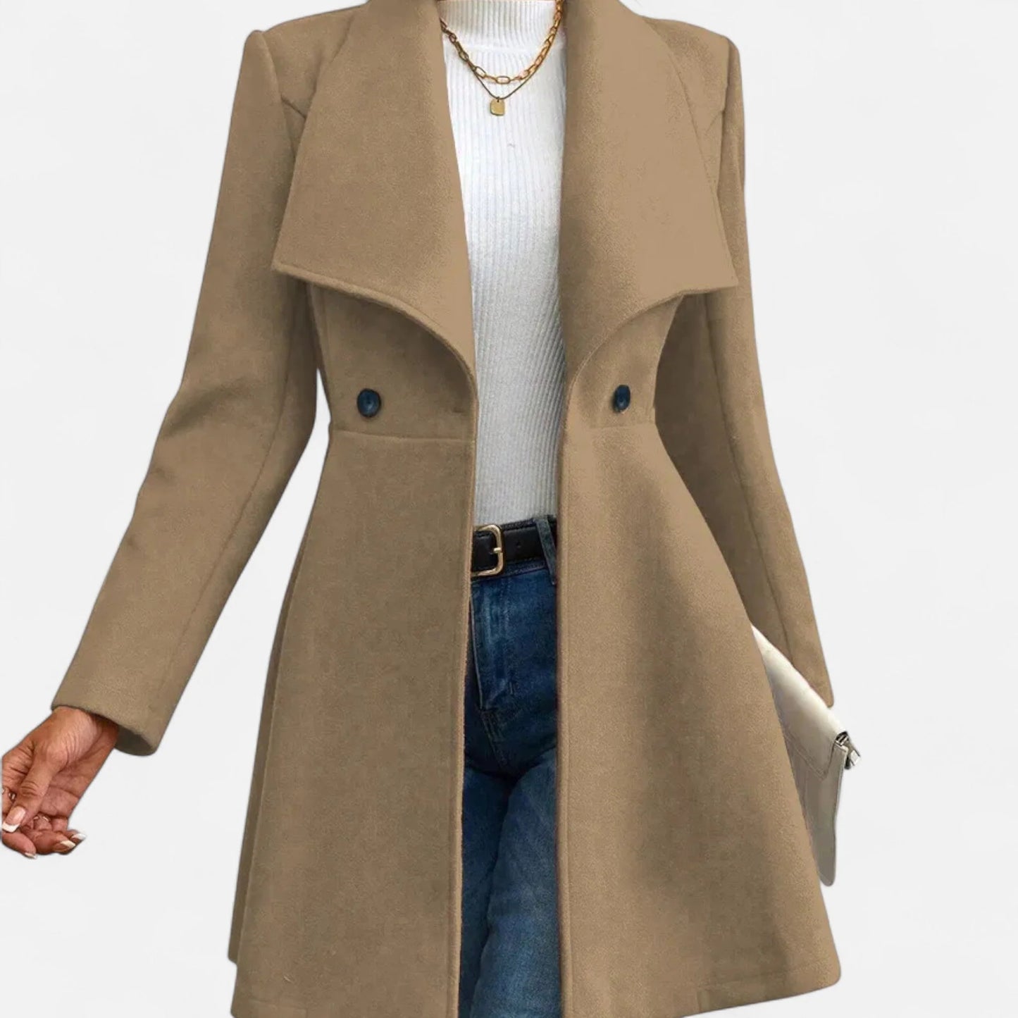  Women’S Lapel Wool Winter Coat