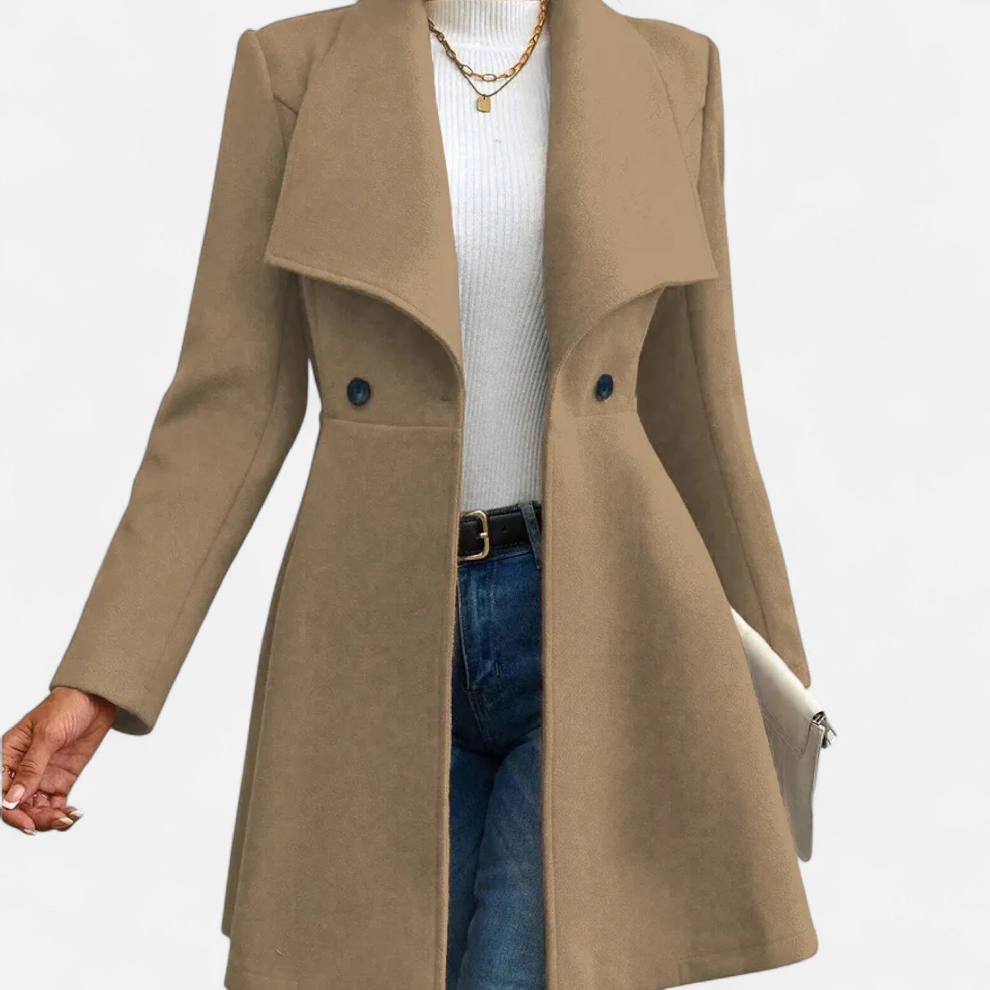  Women’S Lapel Wool Winter Coat