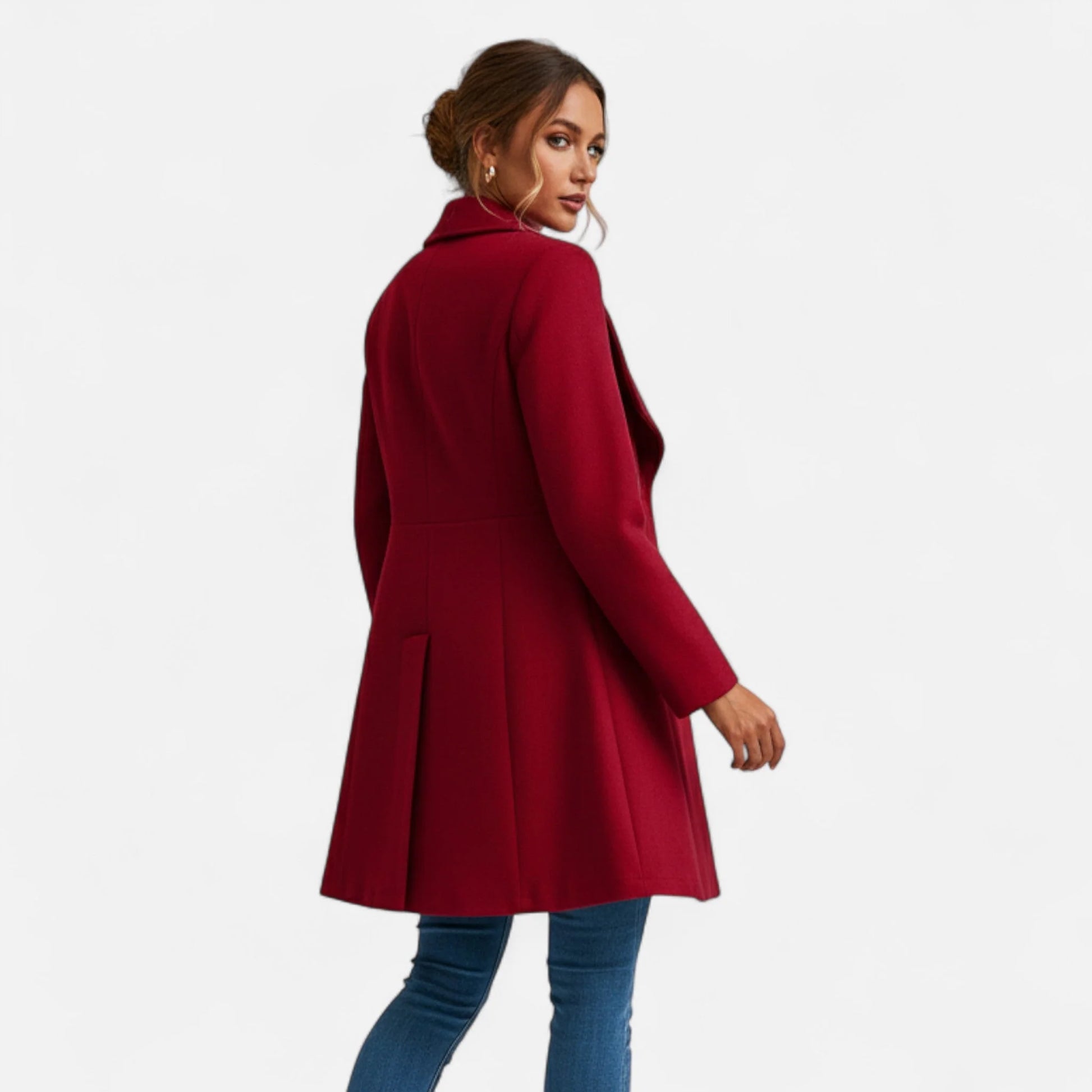  Women’S Lapel Wool Winter Coat