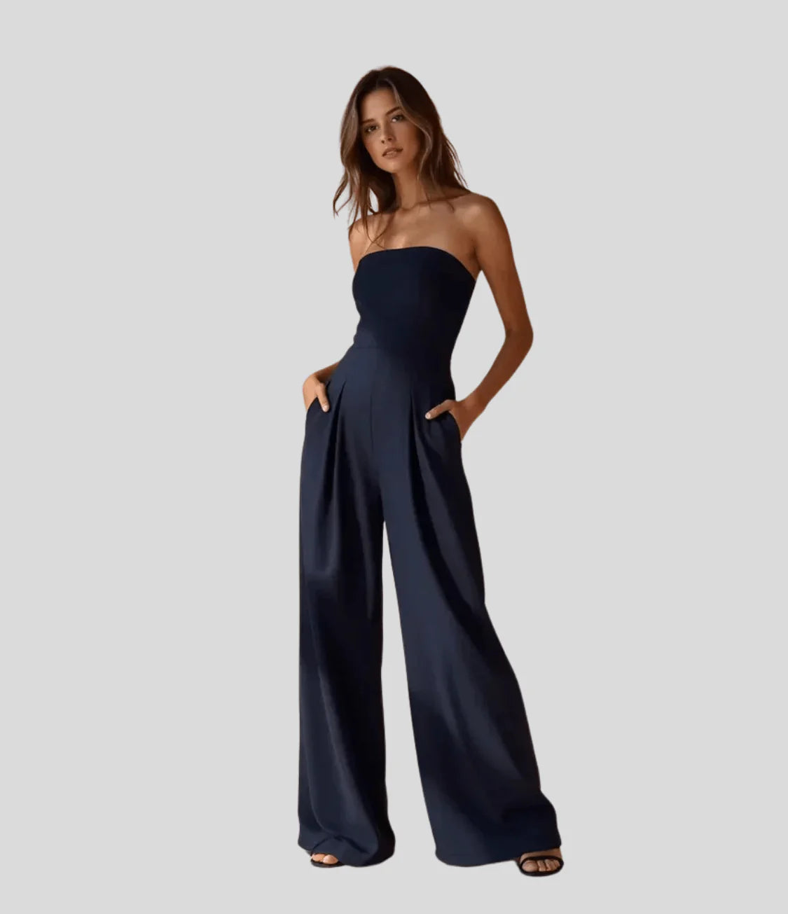  Backless Flared Jumpsuit