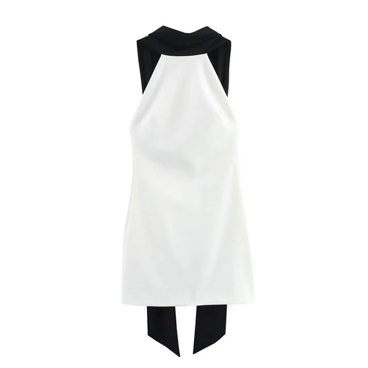 White Backless Short Dress Woman Halter Elegant Party Dresses for Women off Shoulder Mini Dress Women New in Dresses Woman