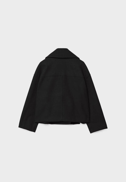 Women'S Short Coat – Double Breasted Elegant Chic Transition Jacket