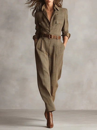 Chic Plaid Jumpsuit for Effortless Elegance