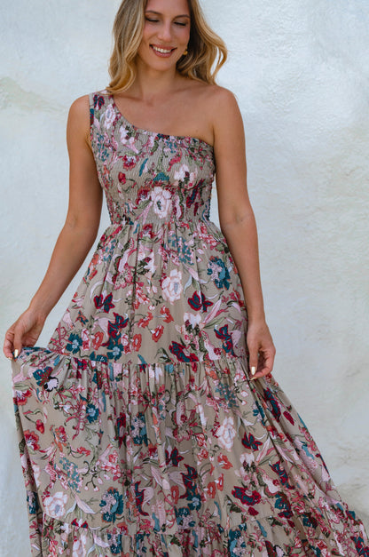 Cassandra One Shoulder Maxi Dress