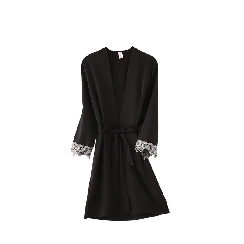 Green Lace Rayon Robe
