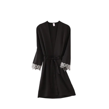 Green Lace Rayon Robe