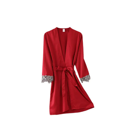 Green Lace Rayon Robe