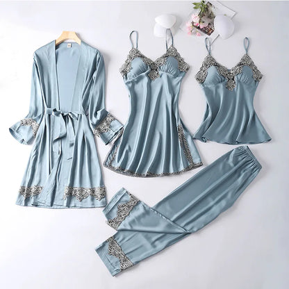 Green Lace Rayon Robe