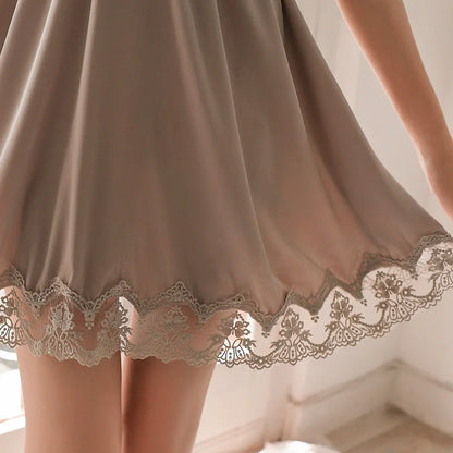 Lace Embroidery Sling Night Dress