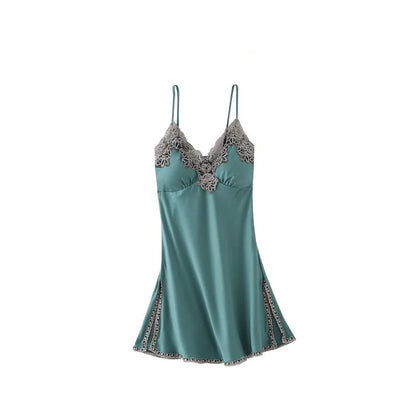 Green Lace Rayon Robe