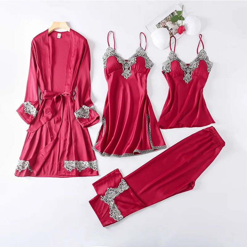 Green Lace Rayon Robe