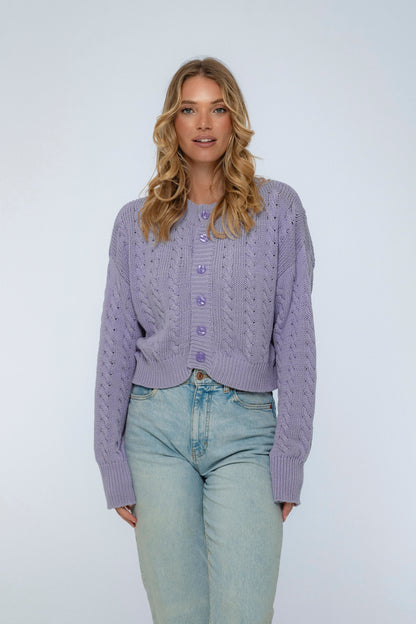Parisse Cropped Knitted Cardigan II