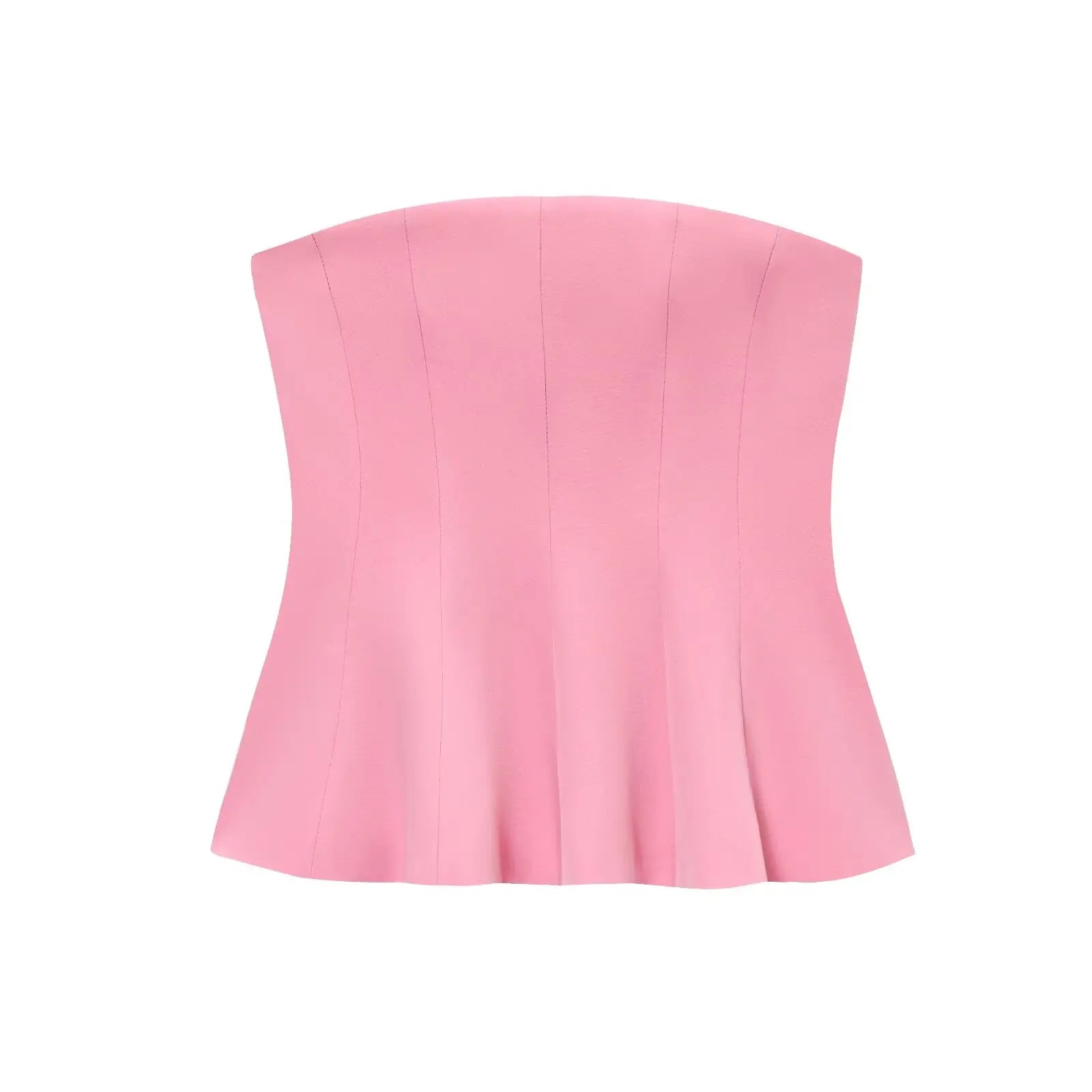 Women Yellow Tops Strapless Short Vest New Fashion Spring Summer Holiday Evening Club Tops