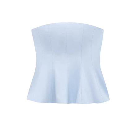  Women Yellow Tops Strapless Short Vest New Fashion Spring Summer Holiday Evening Club Tops