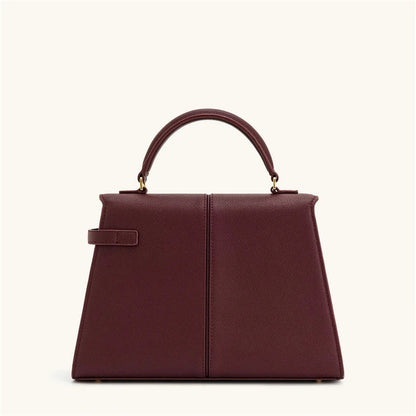 Wine Red Leather Crossbody Bag