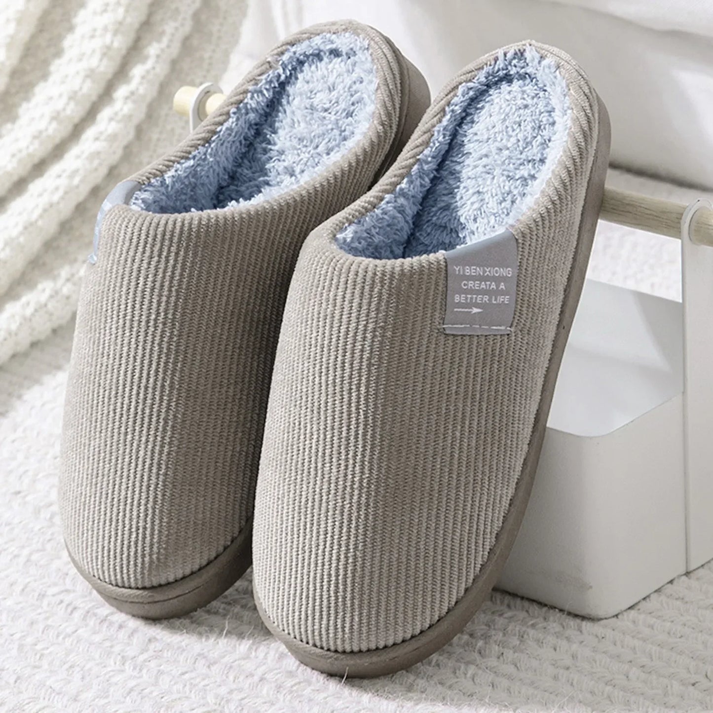 Anti-Slip Thermal Indoor Slippers