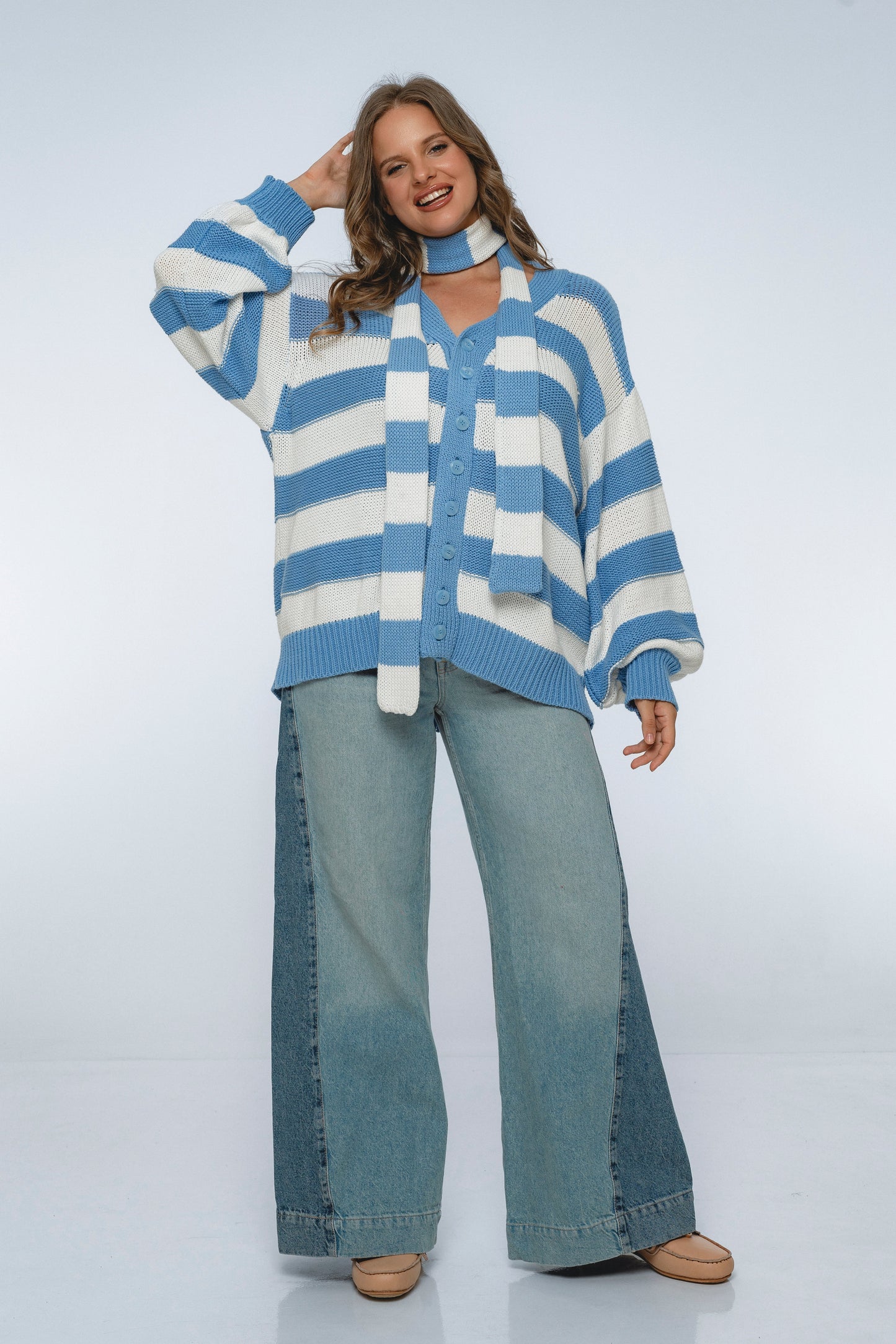 Soft Wind Oversized Button-Down Cardigan