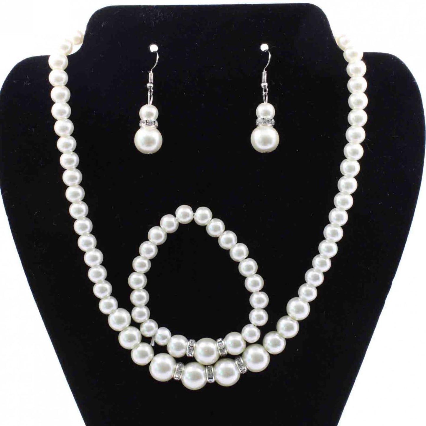 Pearl Necklace & Earring Set