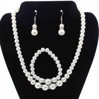 Pearl Necklace & Earring Set