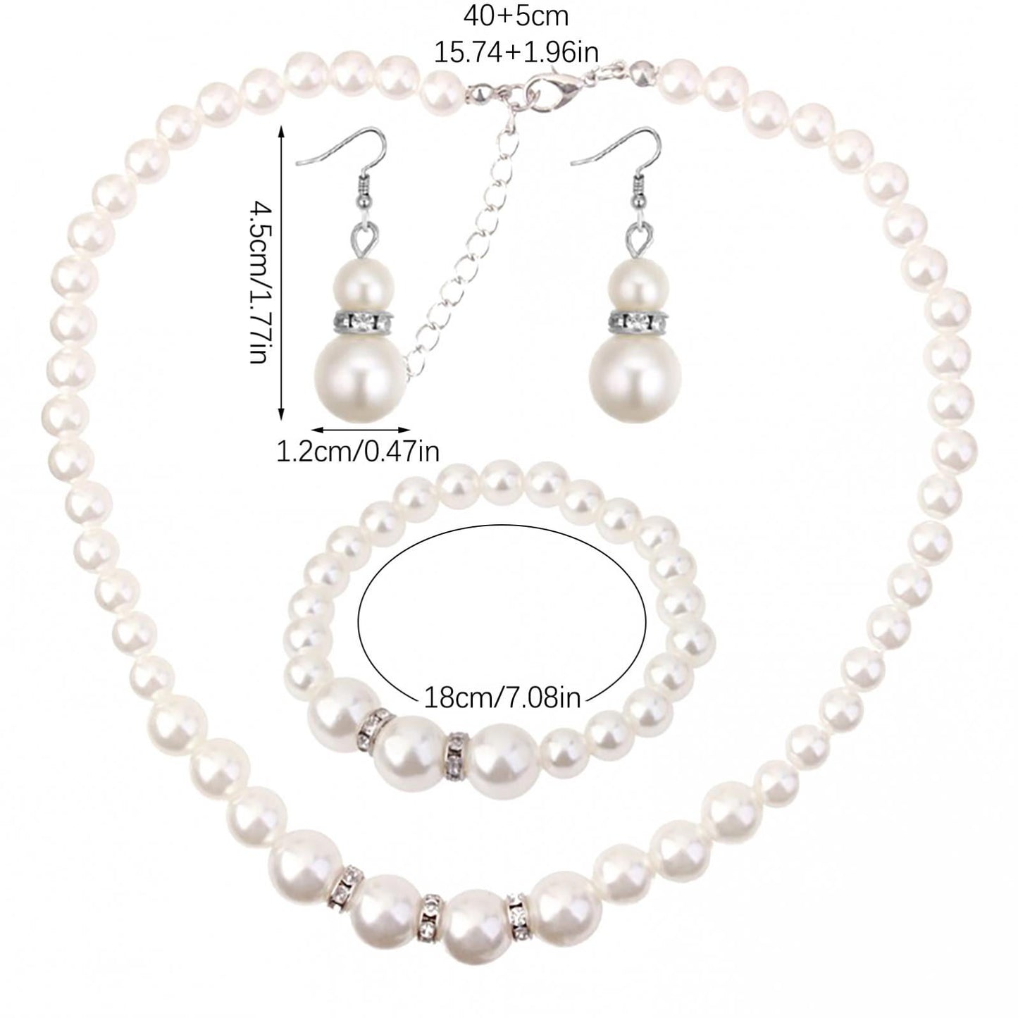 Pearl Necklace & Earring Set