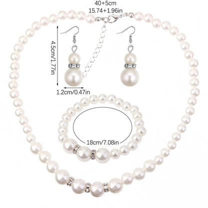 Pearl Necklace & Earring Set