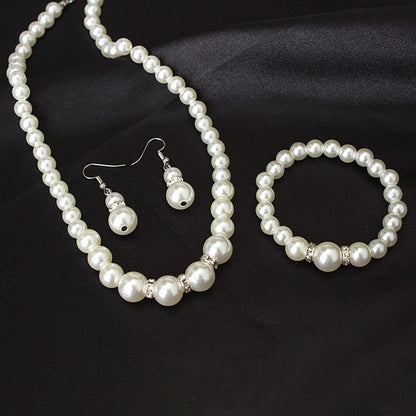 Pearl Necklace & Earring Set