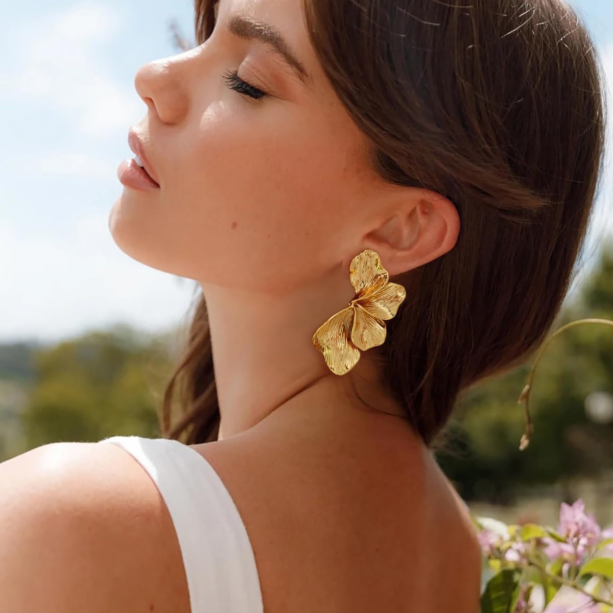 Gold Boho Shell Earrings