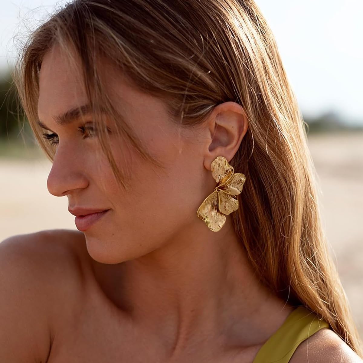 Gold Boho Shell Earrings