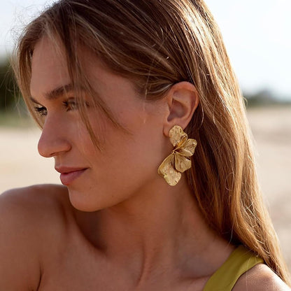 Gold Boho Shell Earrings