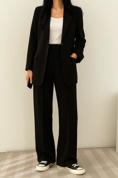 Women'S Suit Tailored Blazer and Pantalon Set, High-Quality Fabric
