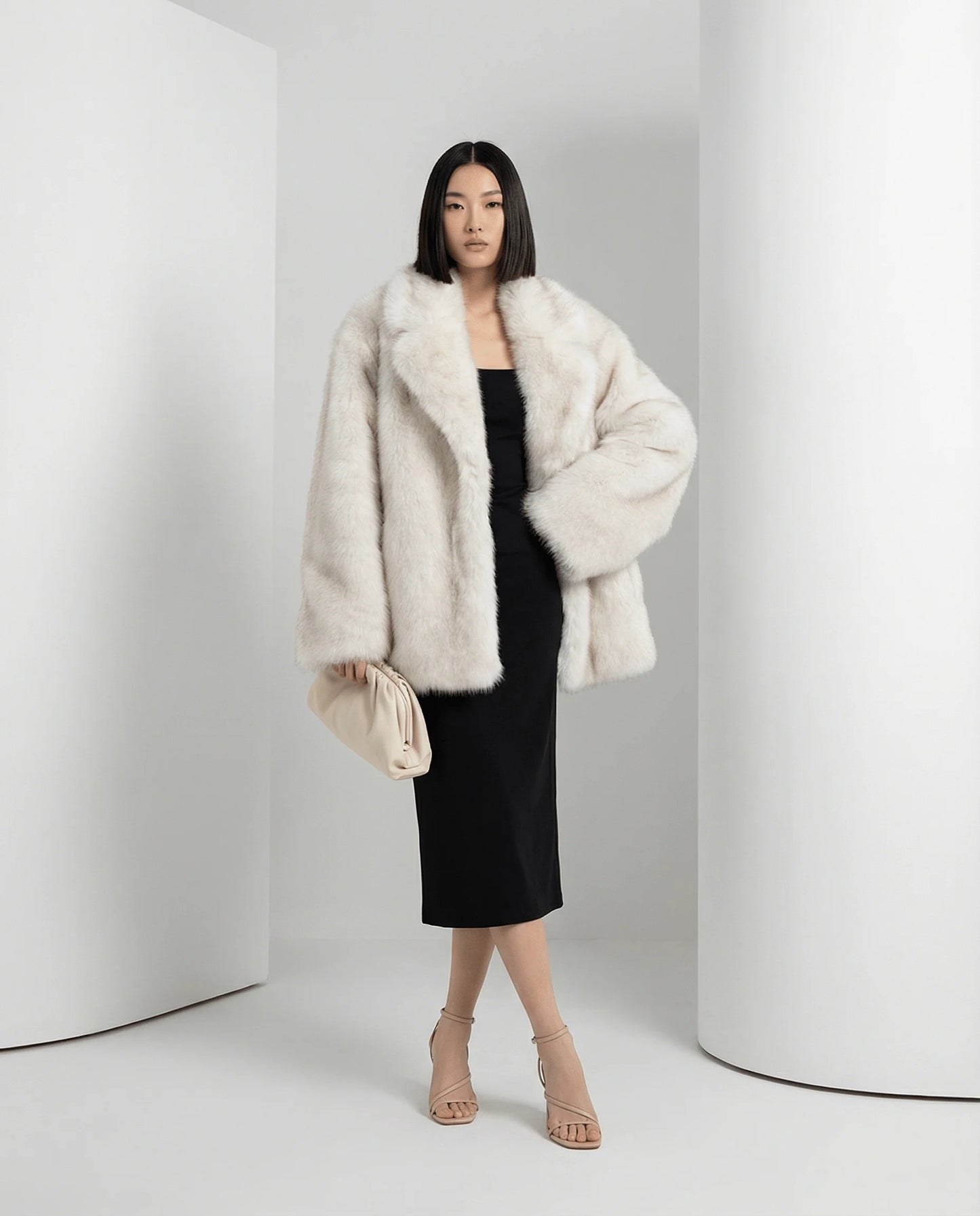  Oversized Faux-Fur Coat
