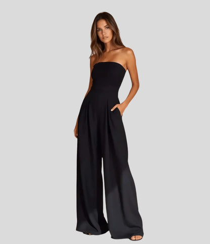  Backless Flared Jumpsuit