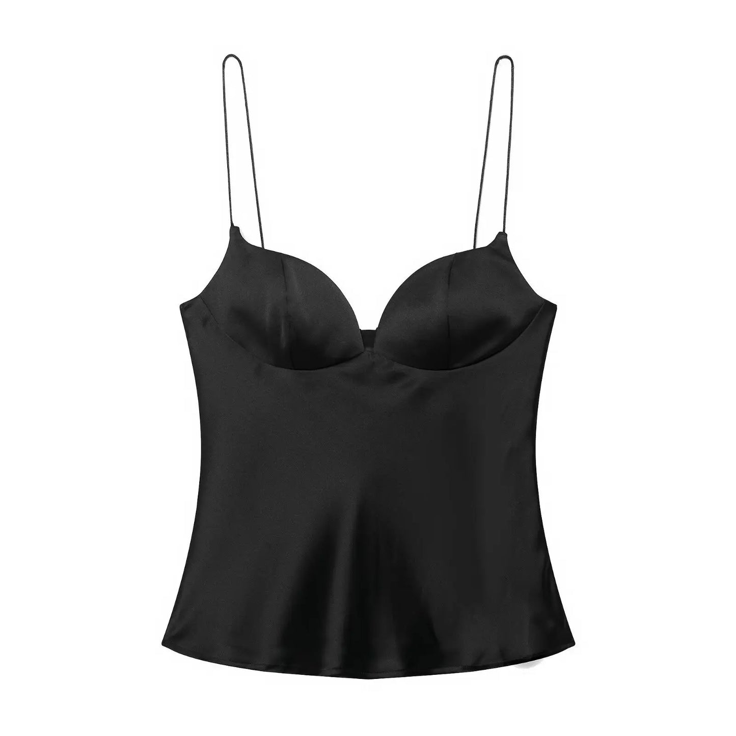 New Summer Satin Textured Black Sling Tops Women Elegant V-Neck Backless Tops Shirt Women Sexy Tops Club Party Tanks