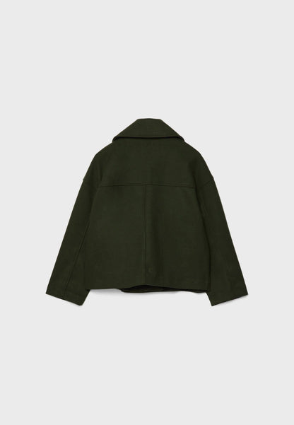 Women'S Short Coat – Double Breasted Elegant Chic Transition Jacket